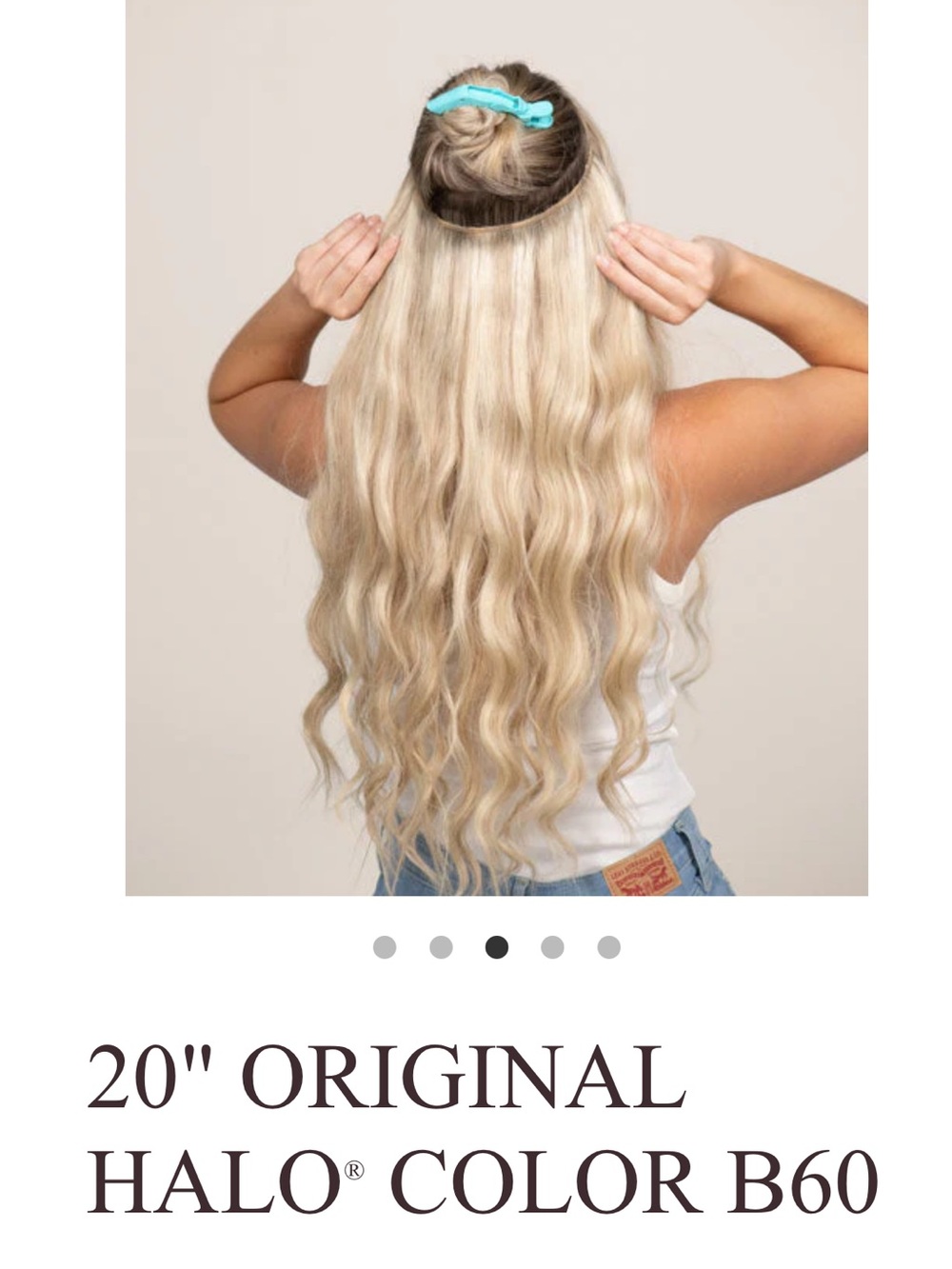 Halo Couture 20” Original Halo Hair Extension Balyage Human Hair color B60